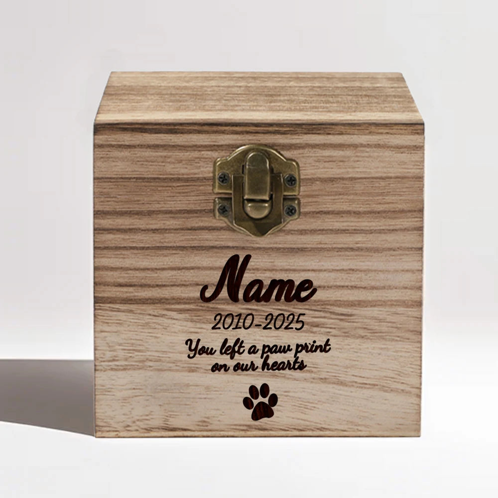 Pet Memorial Keepsake Box Dog Bereavement Gift Pet Keepsake Box Cat Dog Loss Gift Wood  Memorial Urns Dog Ashes Keepsake
