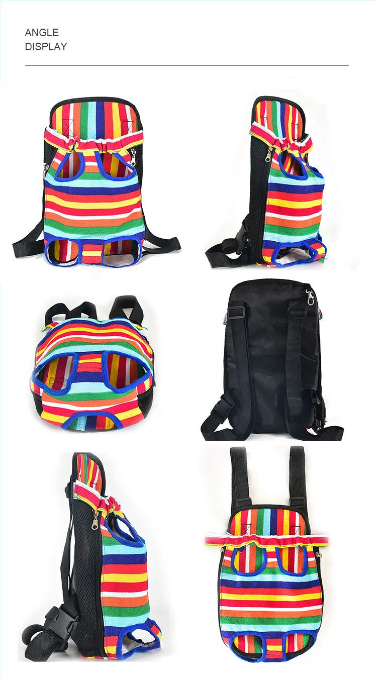Adjustable Cat Carrier Bag Pet Double Shoulder Backpack Portable Bag Outdoor Travel Camping Hiking Cat Bag Dog Bag - Play Paws Toys