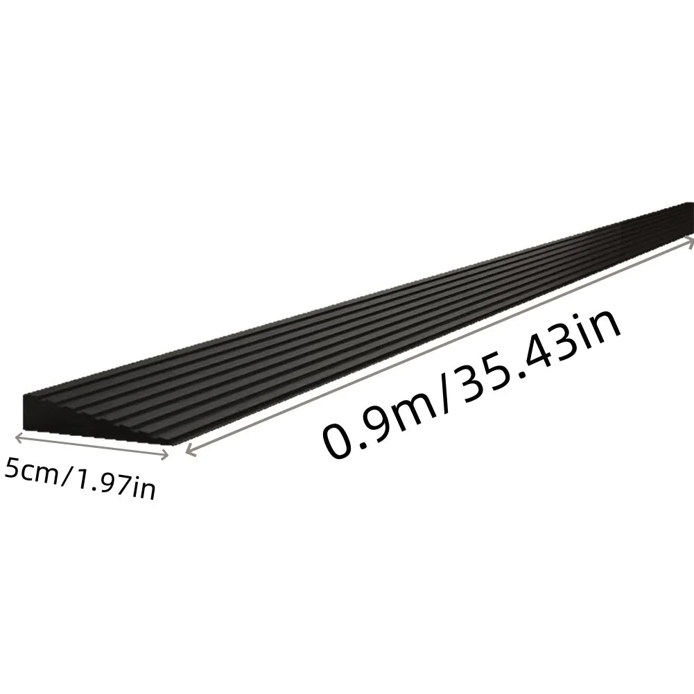 1PC 0.9cm/0.354in Doorway Ramp Garage Threshold Ramp Ample Space Gentle Incline Heavy Use Sturdy Materials Home Accessibility