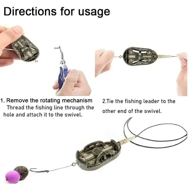 Complete Carp Fishing Feeder Kit - High-Speed Bait Launcher with Mold