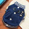 Cozy Fleece Dog Jacket, Sporty Baseball Style Dog Clothes  for Everyday Comfort, Warm Puppy Clothes for Small Medium Breeds