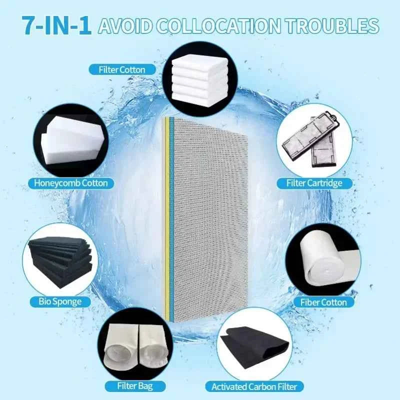 NEW 15D/9D Aquarium Sponges Filter Media Fish Tank  Filter Pad No Glue Foam Bio Cotton Pond Aquarium Accessories Protein Skimmer