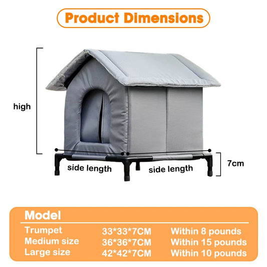 NewestStray Cat dog House Waterproof Outdoor Winter Warm Pet Cave Sleeping Beds Home Foldable Washable for Small Supplies - Play Paws Toys
