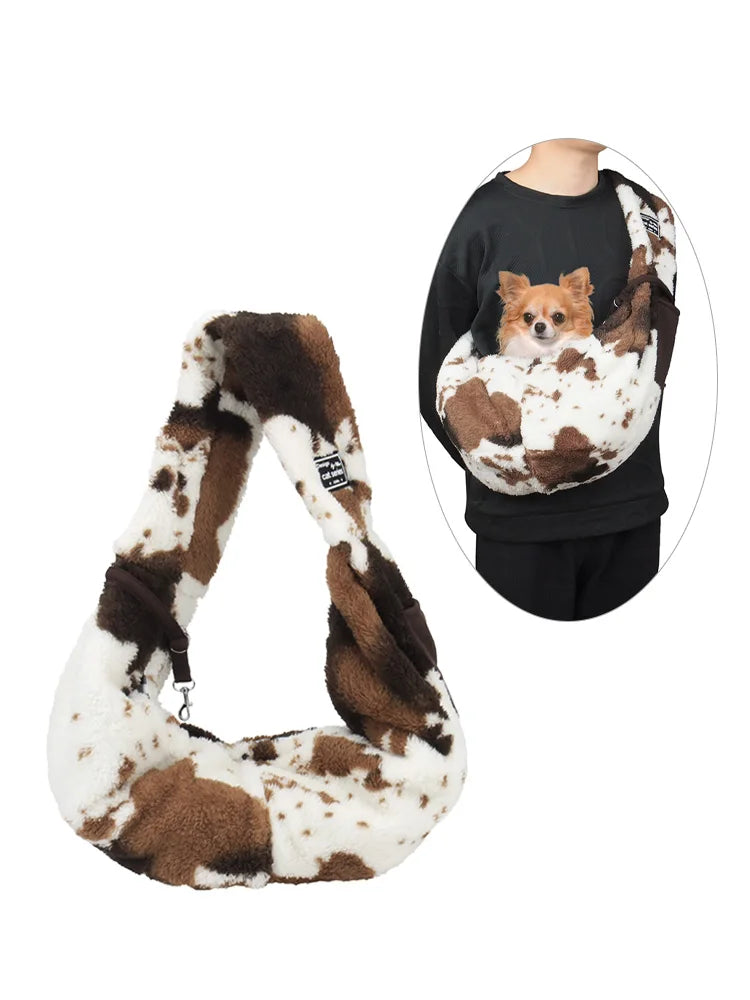 Soft Plush Small Dog Bag Pet Carrier Cat Bag Puppy Kitten Travel Shoulder Slings Bag