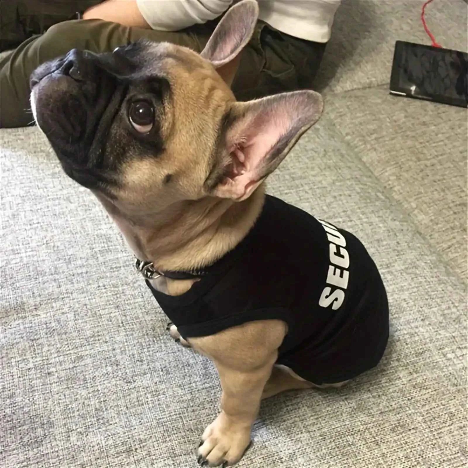 1 Pcs Dog and cat clothes breathable cute letter print thin cartoon pet sleeveless top
