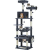 Multi-Level Cat Tree Tower with Scratching Posts&Board, Hammock, Cat Condo, Spacious Top Perch,Dangling Balls for Indoor Cats