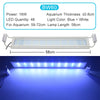 Aquarium LED Light Super Slim Fish Tank Aquatic Plant Grow Lighting Waterproof Bright Clip Lamp Blue LED 18-72cm for Plants 220v