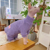 Fleece Coat for Sphynx Cat Warm Sweatshirt 4-legged Jumpsuit for Kittens Dogs soft Loungewear for Male Cat Devon Rex Sweater - Play Paws Toys