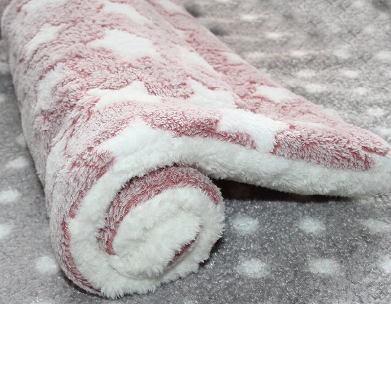 Large Size Flannel Dog Bed Thicken Cat Bed Sleeping Mat Dog Mat Blanket For Puppy Kitten Dog Bed Rug for Small Medium Large Dog - Play Paws Toys