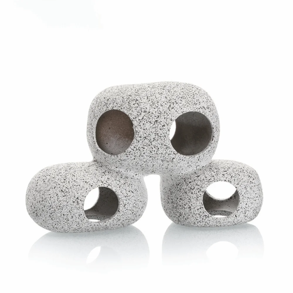 Purple Clay Aquarium Hideaway Rock Simulation Crafts Natural Touch Fish Tank Ornament Landscaping Decoration Aquarium Decoration