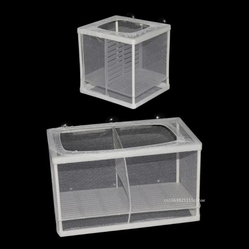 S/L Aquarium Fish Breeding Breeder Box Baby Fish Hatchery Isolation Net Fish Tank Incubator Box Hanging Aquarium אקווריום לדגים