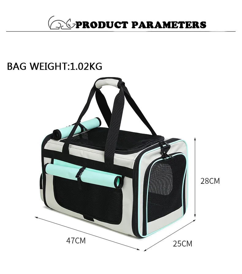 Pet Trolley Cat Bag Extra Large Portable Case Detachable Dog Trolley Case Large Foldable Pet Bag Cat Travel Carrier Bag - Play Paws Toys