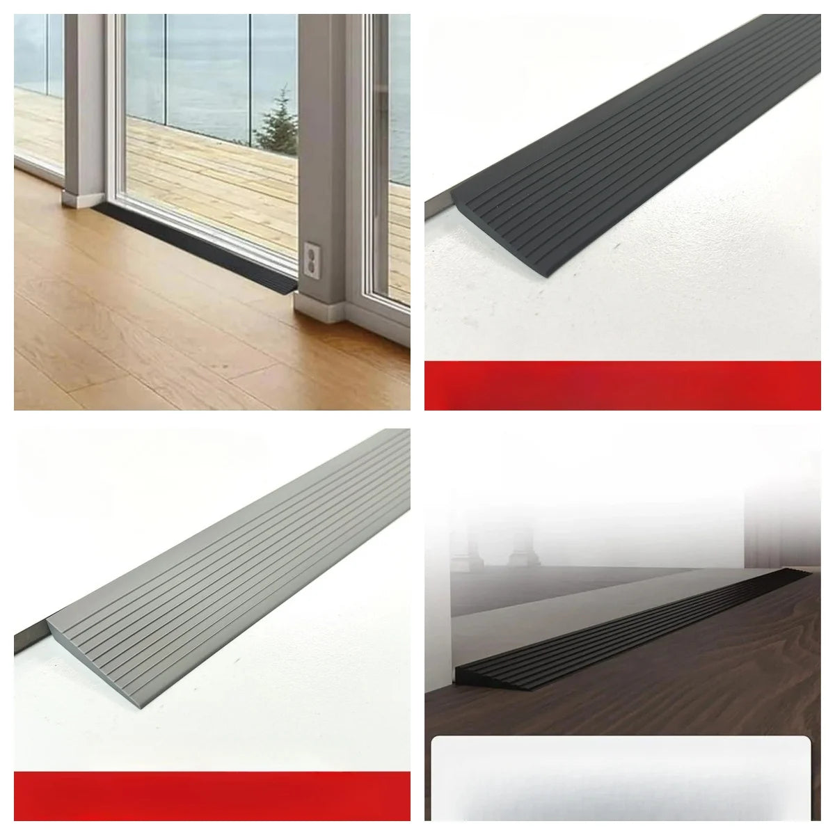 1PC 0.9cm/0.354in Doorway Ramp Garage Threshold Ramp Ample Space Gentle Incline Heavy Use Sturdy Materials Home Accessibility