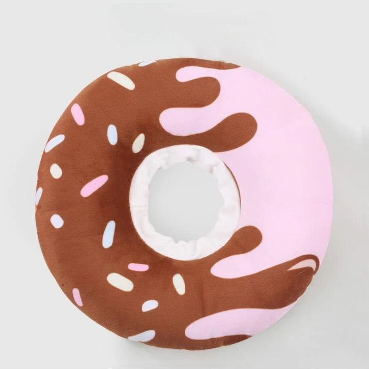 Cat Collar Soft Cute Donut Adjustable After Surgery Recovery Cone Lightweight Elizabethan Collar Prevents Licking Scratching