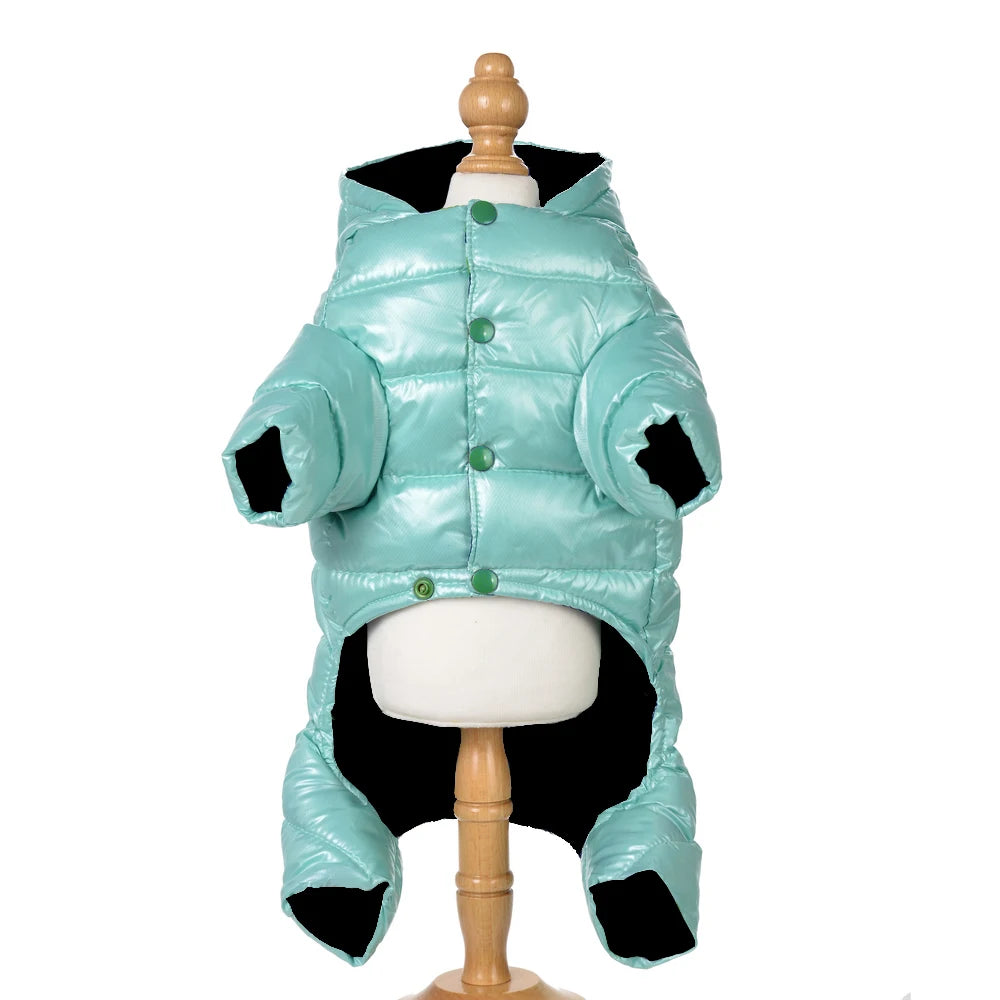 Waterproof Dog Jumpsuit For Small Medium Dogs Winter Warm Pet Jacket Windproof Puppy Hooded Coat Chihuahua Bulldog Pug Outfits