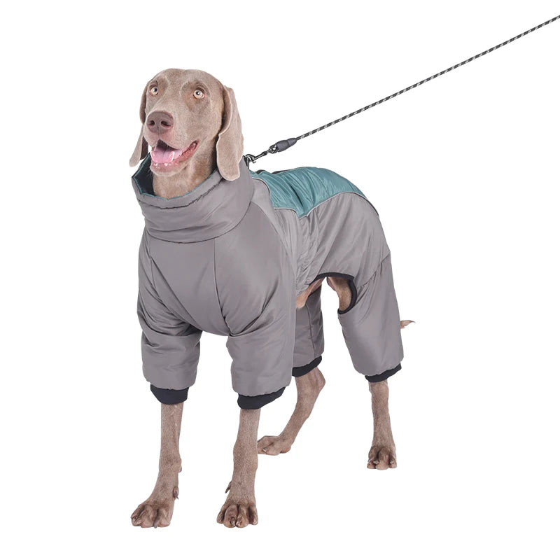 Waterproof Pet Dog Winter Jumpsuit Warm Medium Large Dogs Winter Jacket Clothes Labrador Bulldog Golden Retriever Costumes