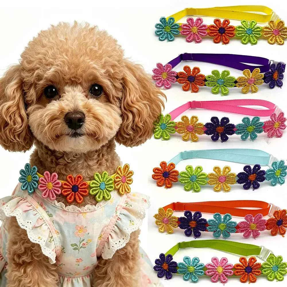 50/100pcs Fashion Dog Bow Tie Flowers Style Dog Bowties Necktie Collar Pet Supplies Pet Grooming Accessories for Small Dog Cat