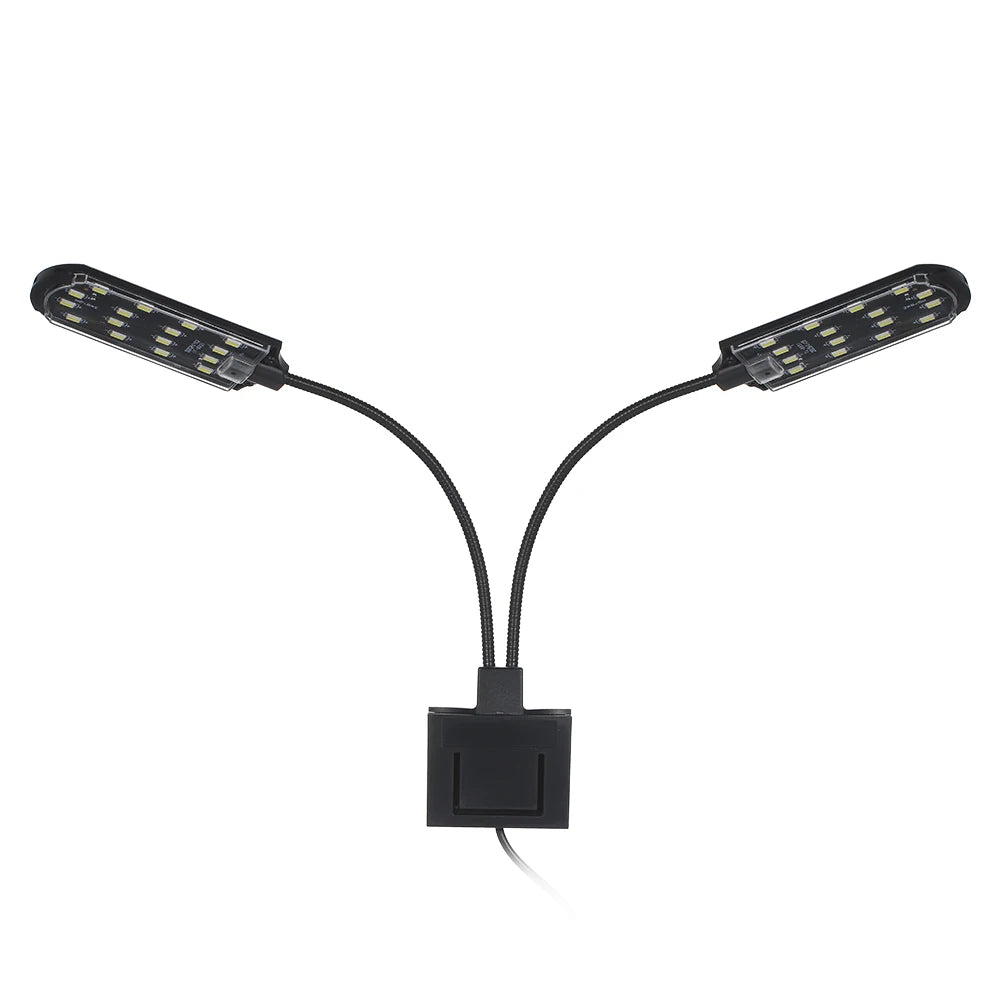 AC220V 10W 32 LED Dual-end Aquarium Light Fish Jar Lamp Flexible Bendable Illumination Angle White Portable