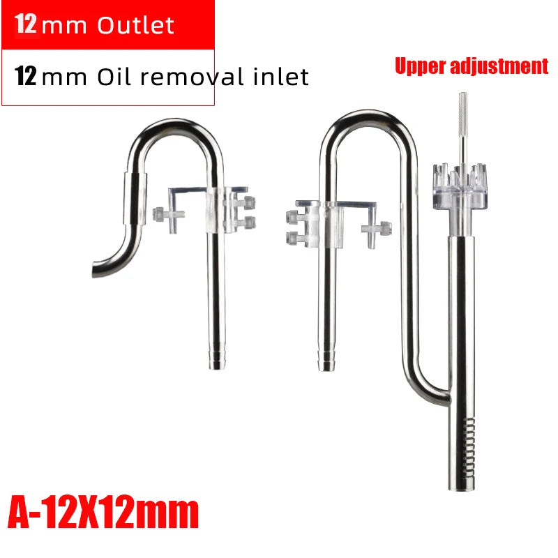 ZRDRAquarium Filter Stainless Steel External Filter Accessories Inlet and Outlet Water Remove Oil Film Lily Tube Aquarium filter