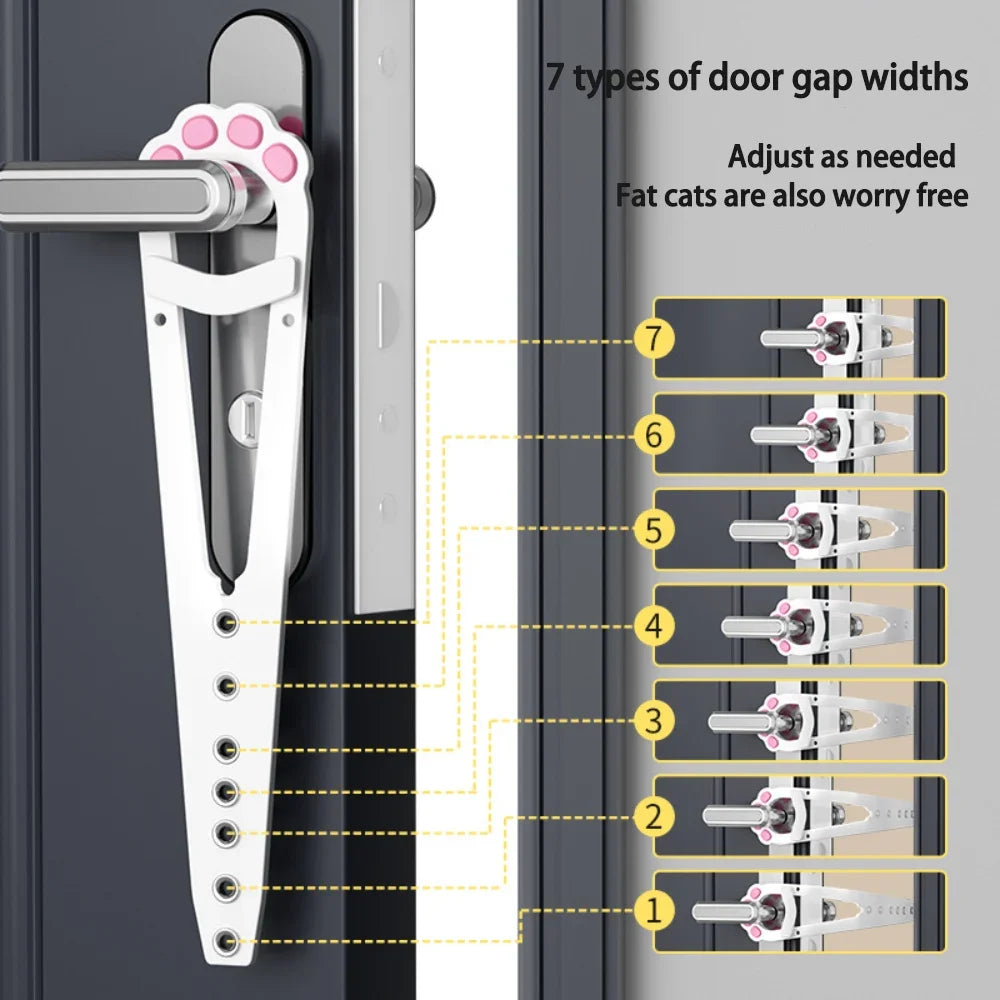 Adjustable Cat Door Latch Bracket Easy to Install Pet Door Latch Dog Door Elastic Holder Latch No Tools Required Pet Gate Supply