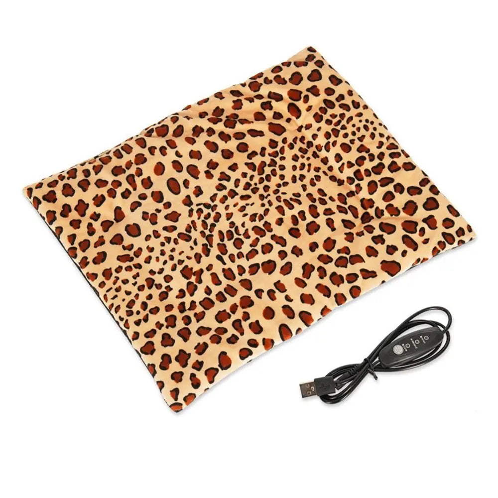 Pet Heating Pad Electric Blanket Dog And Cat Bed Mat Warming USB Blanket Washable Pad Warmer Soft Plush Winter Cat Puppy - Play Paws Toys