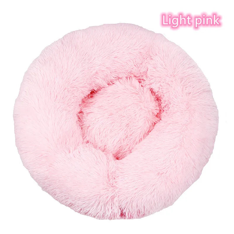 Super Soft Pet Cat Bed Plush Full Size Washable Calm Bed Donut Bed Comfortable Sleeping Artifact Suitable For Winter - Play Paws Toys