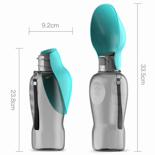 800ML Portable Travel Pet Water Bottle Plastic Leakproof Integrated Drinking Bowl for Small Large Dog Outdoor Walking Drinking