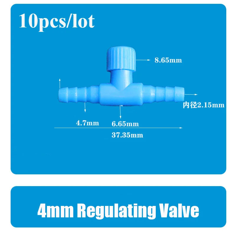 10pcs Aquarium Accessories Fish Tank Air Pump Air Hose Check Valve Three-way Diverter Valve Regulating Valve Bubble Stone