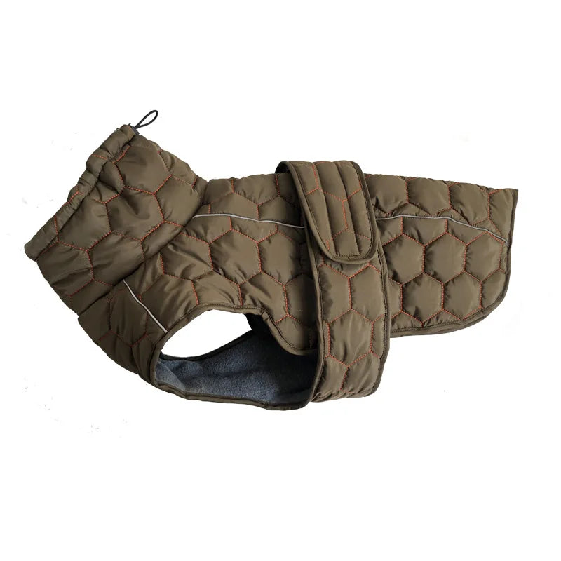 Warm Turtleneck Dog Clothes Winter Thick Reflective Snowsuit Coat Pet Jacket for Large Breed Whippet Greyhound Parka Clothing