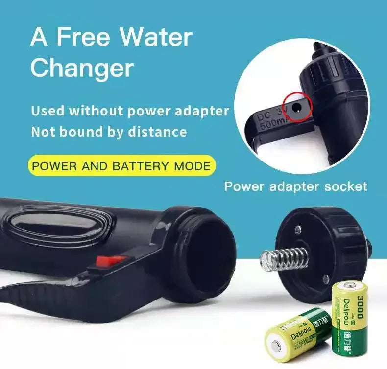 3W Aquarium Electric Gravel Cleaner Water Change Pump Cleaning Tools Water Changer Siphon for Fish Tank Water Filter Pump