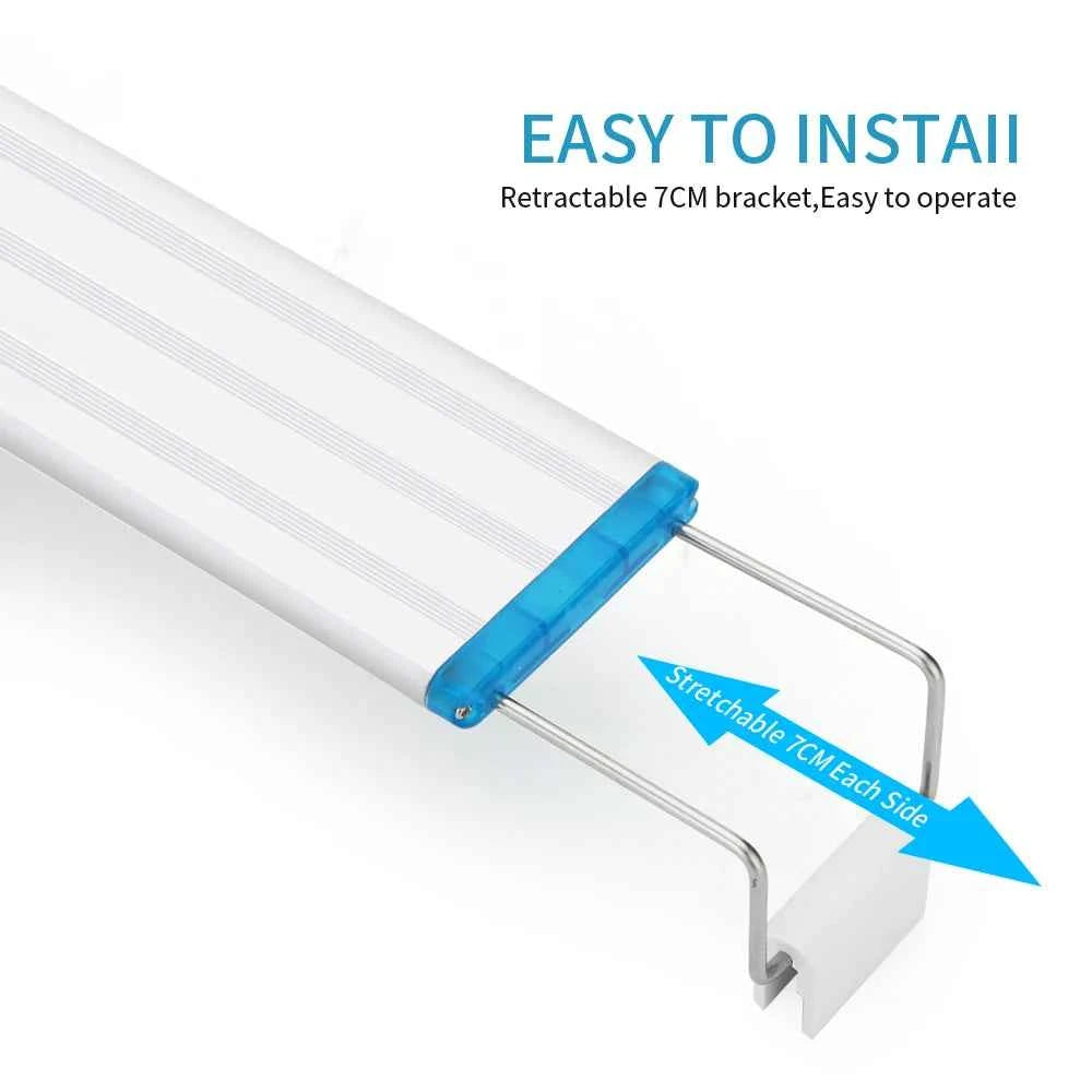 Ultra thin LED aquarium light aquatic plant light expandable clip on light 18-75CM fish tank 220-240V
