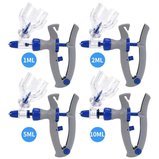 1ml-10ml Veterinary Automatic Continuous Syringe Adjustable Vaccine Injection 10pcs Needle for Livestock Pig Cow Sheep Chicken