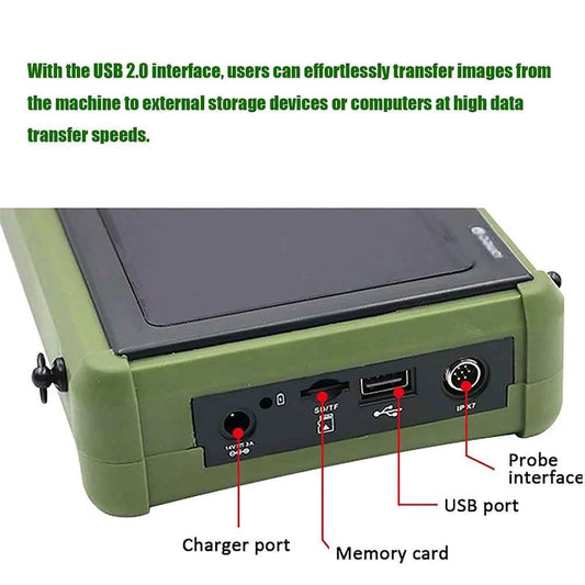 Portable Veterinary Ultrasound Scanner for Pregnancy Vet B Ultra Machine with 3.5MHz Convex Probe for Pig Sheep Dog Animals