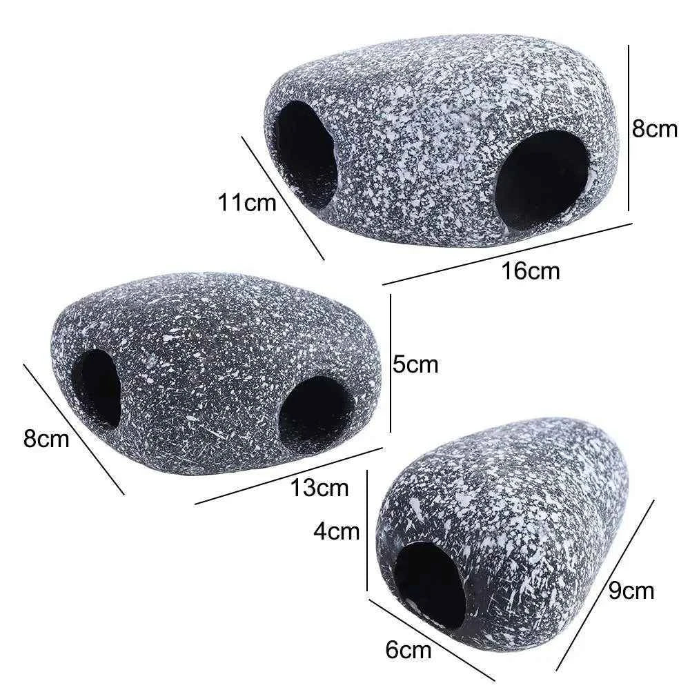 Ceramic Cichlid Stone Cave Eco-friendly Delicate Fish Eluding House Creative Simulated Hiding Tank Cave Breeding Tank