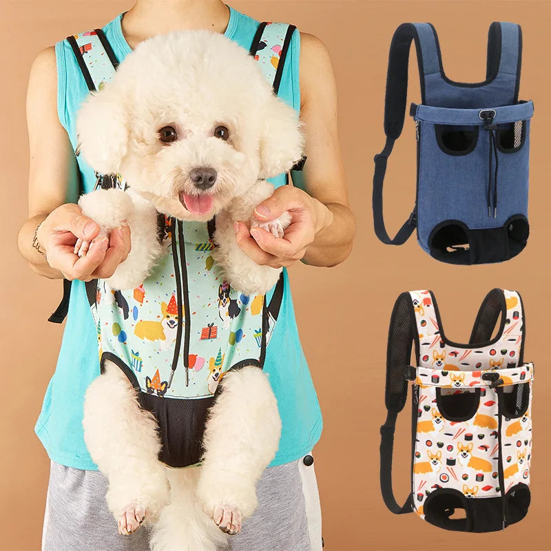 Adjustable Cat Carrier Bag Pet Double Shoulder Backpack Portable Bag Outdoor Travel Camping Hiking Cat Bag Dog Bag - Play Paws Toys