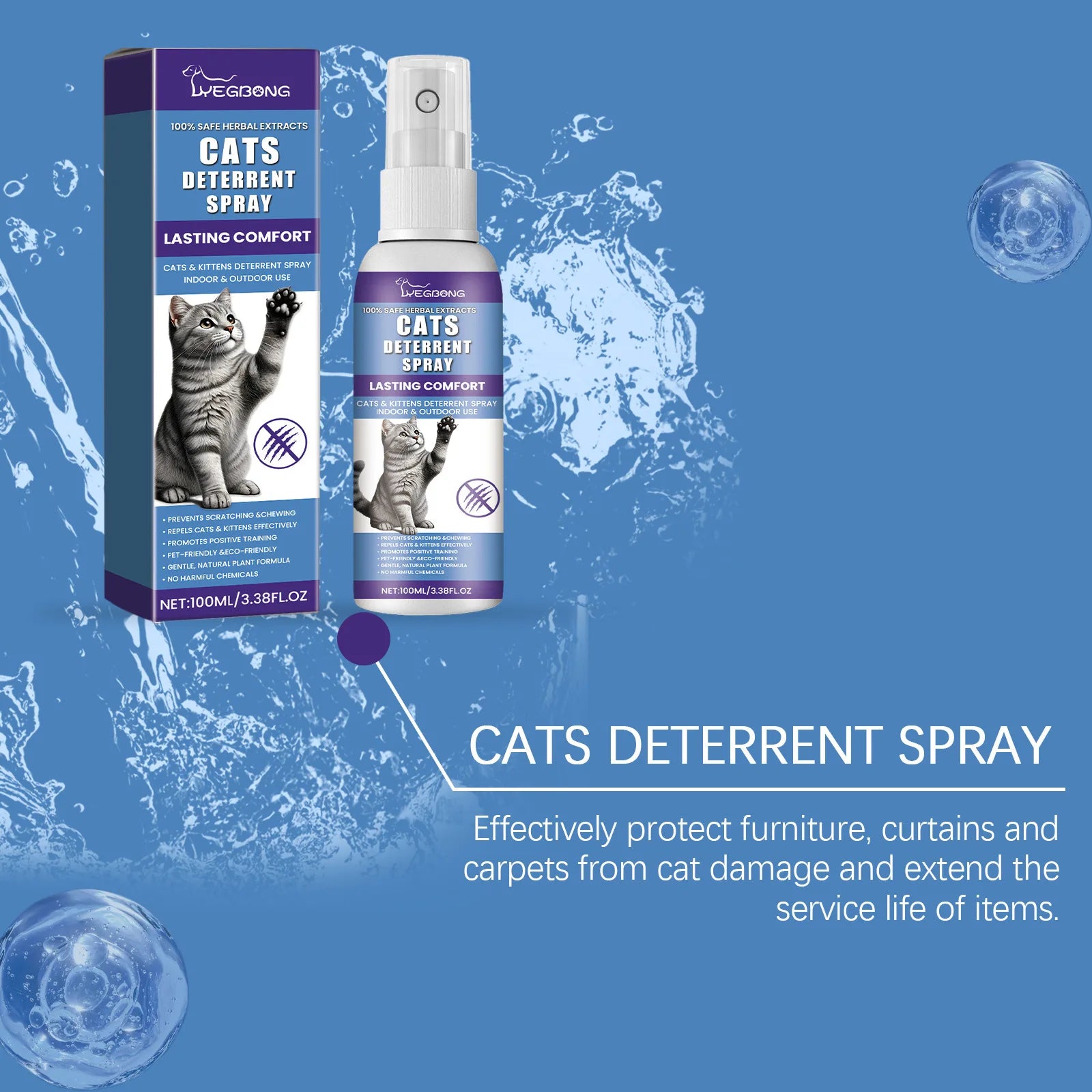 Pet Anti Scratch Spray Anti Gnawing Scratching Training Aid Stop Bites Chewing Protect Furniture Cat Scratching Deterrent Liquid