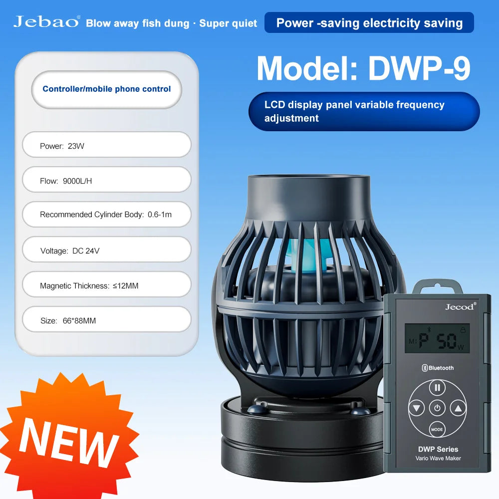 Jebao Jecod 2024 DLW Series Bluetooth Wave Pump for Aquarium App Control DC Saltwater Fish Tank Intelligent Mute Water Pump