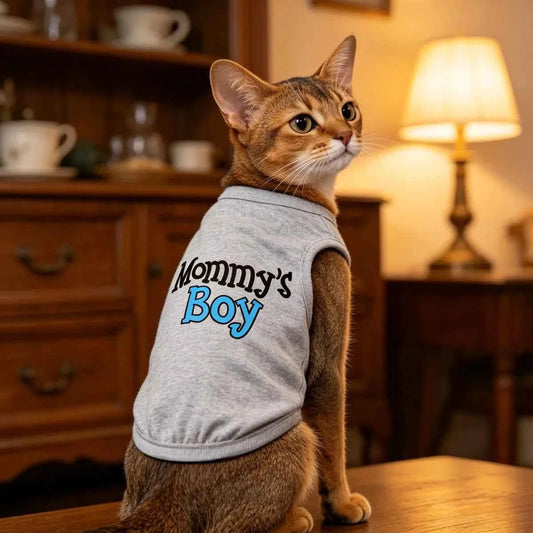 1pc  pet cat and dog T-shirt vest, special printed cute and fashionable, breathable and elastic fabric, suitable for indoor and outdoor sports in spring and summer