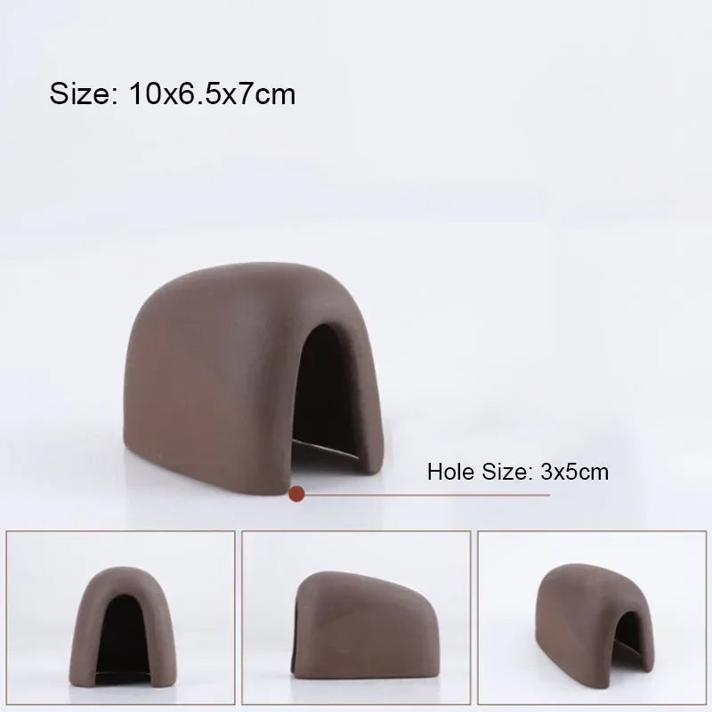 Quality Ceramic Aquarium Decor Fish Shrimps Shelter House Pottery Scorpion House Canister Simulation Stone Fish Tank Decoration