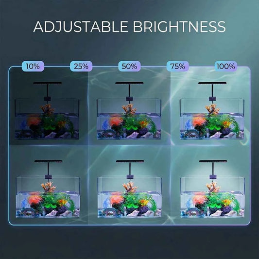 USB Aquarium LED Light Full Spectrum Aquatic Plant Grow Lamp Clip on Fish Tank Adjustable Brightness No flicker Lighting  9W/12W