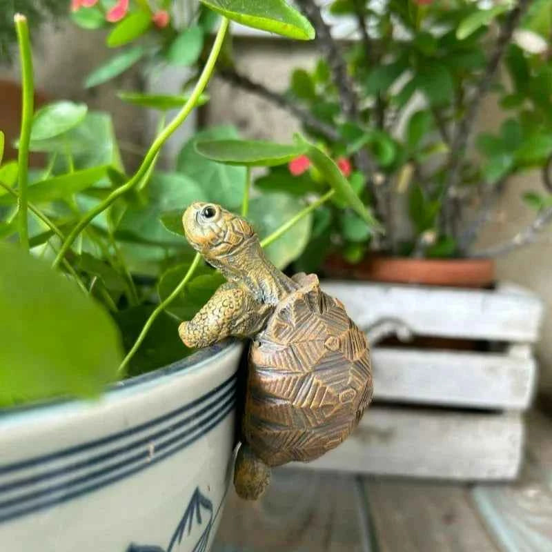 Fishing Turtle Hanging Turtle Figurine for Basin Fish Tank Aquarium Rockery Pond Courtyard Garden Decor Ornaments Decoration