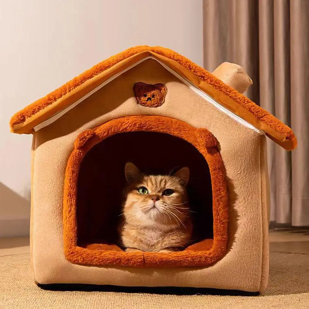 Thickened Pet Warm House Cat And Dog House Winter Warm Universal For All Seasons Detachable And Washable Cute New Comfortable - Play Paws Toys