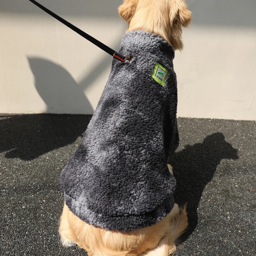 HOOPET 3XL-7XL Winter Thick Big Dog Clothes Lambs Wool Jacket for Medium Large Dogs Windproof Coat Pet Accessories