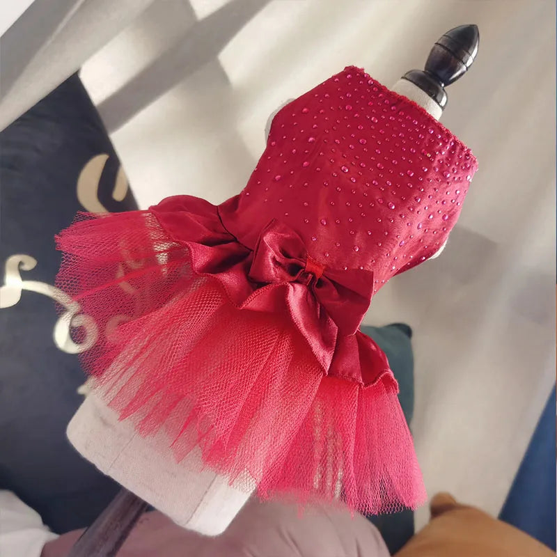 Dog Summer Dress Cat Lace Skirt Pet Clothing Chihuahua Tulle Skirt Puppy Cat Princess Apparel Cute Puppy Clothes Dog Accessories