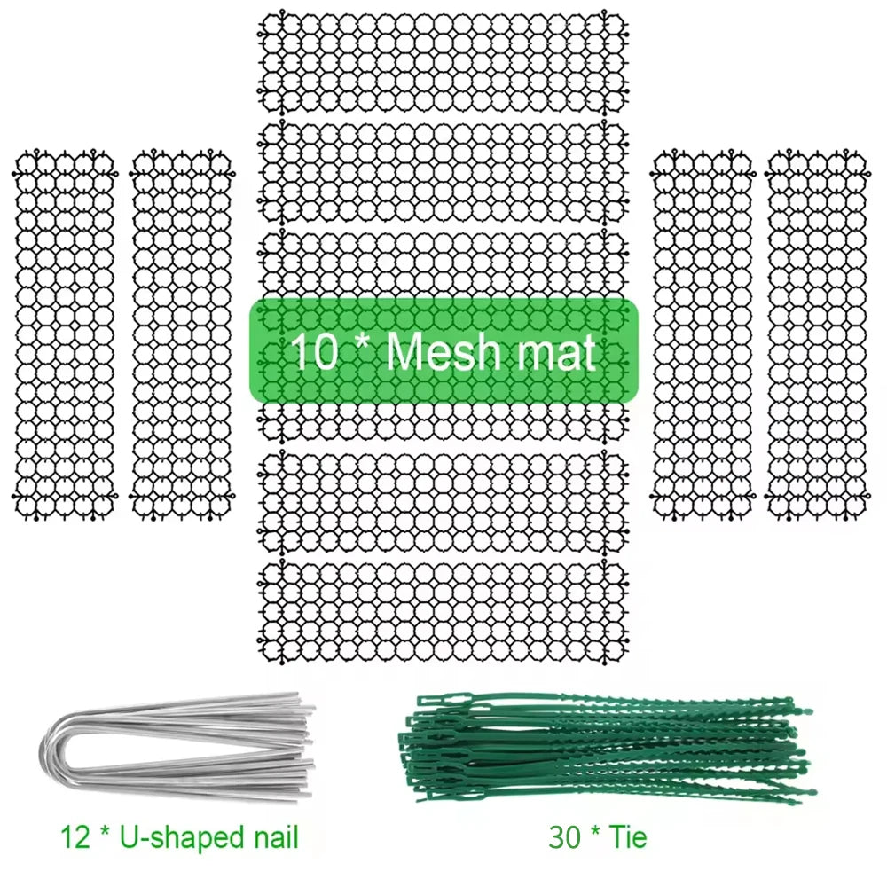 6/10Pcs Garden Prickle Strip Dig Stop Cat Repellent Deterrent Mat Anti-cat Prickle Strips Keep Cat Away Digging Climbing Spike - Play Paws Toys