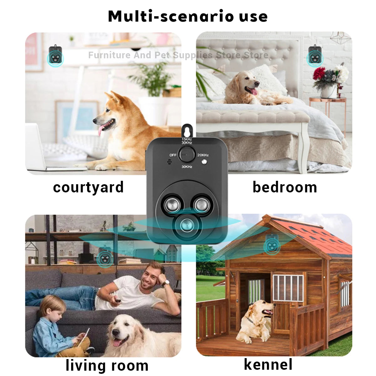Anti Barking Devices Auto Barking Control Devices with 3 Modes Ultrasonic Dog Stop Barking Dog Devices