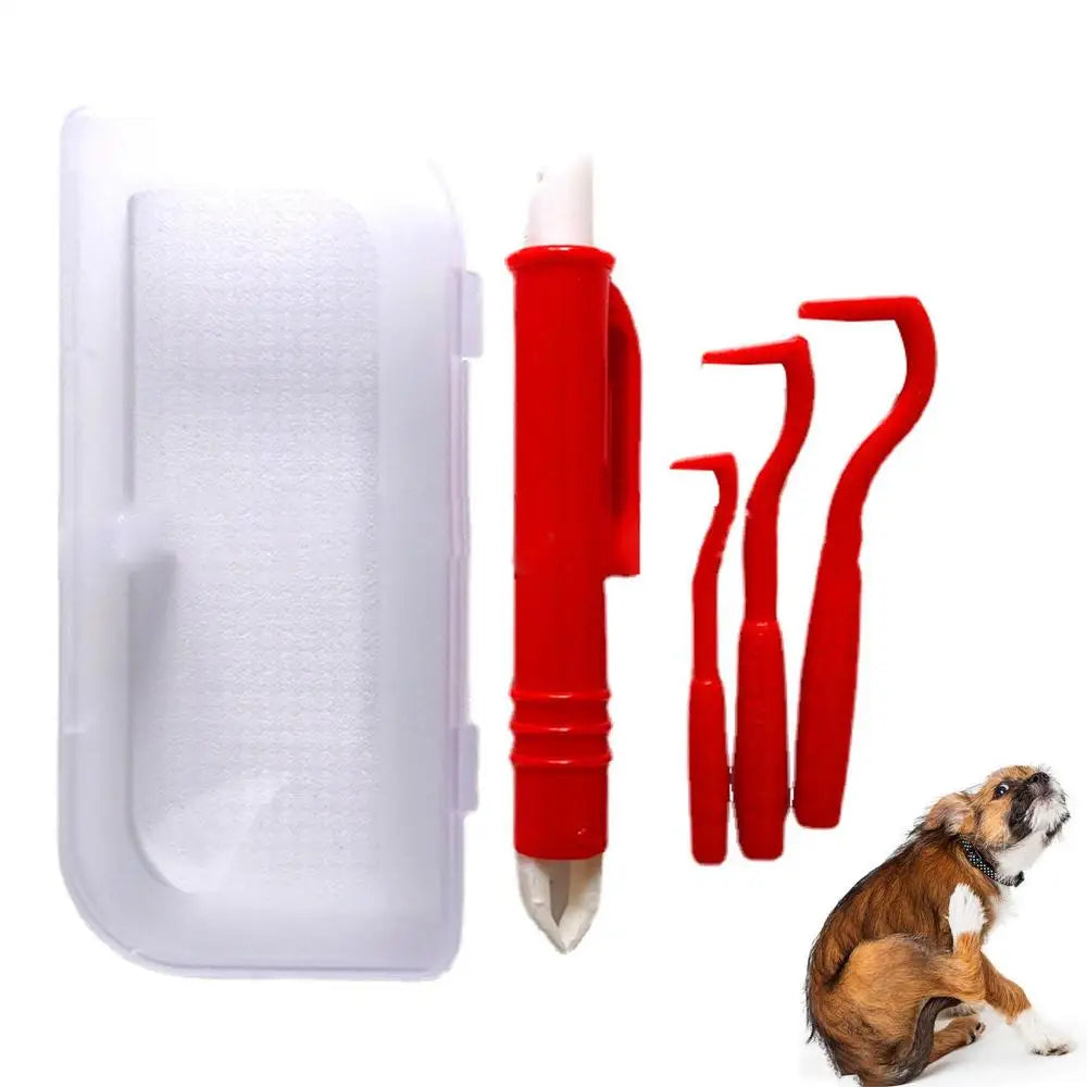 One Set Tick Remover Tool Effortlessly Ticks Fleas Remover Convenient Tick And Flea Remover Pet Cat Dog Tick Clamp Pet Supplies