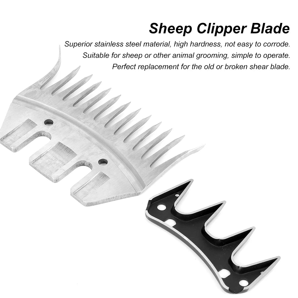 9/13-tooth Stainless Steel Sheep Clippers Blade High Hardness Cutting Shearing Cutter Replacement Cutting Blade Sheep Shear Part