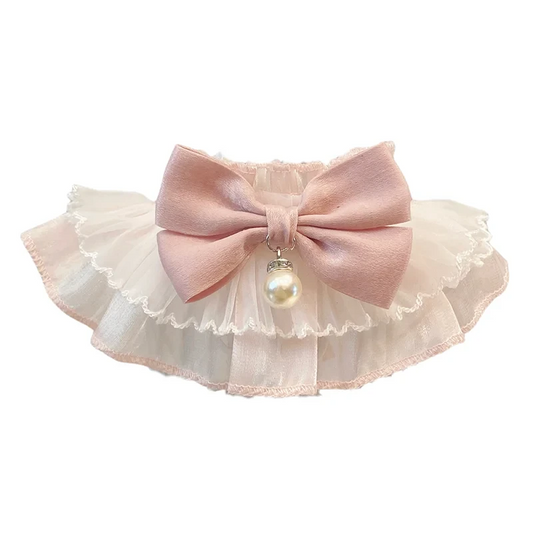 Cat Dog Scarf Collar Princess Style Cute Tie Accessory Collar Pocket