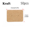 50/100pcs 3.5x2.5cm Earring Display Cards Kraft Paper Cards for Women Handmade Jewelry Earring Studs Packaging Retail Price Tags